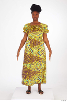  Dina Moses dressed standing whole body yellow long decora apparel african dress 0001.jpg